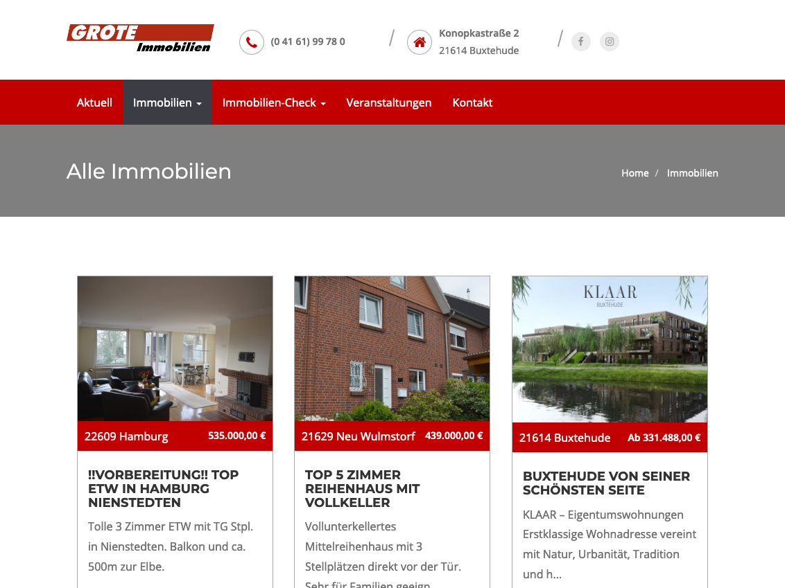 Immobilien Übersicht