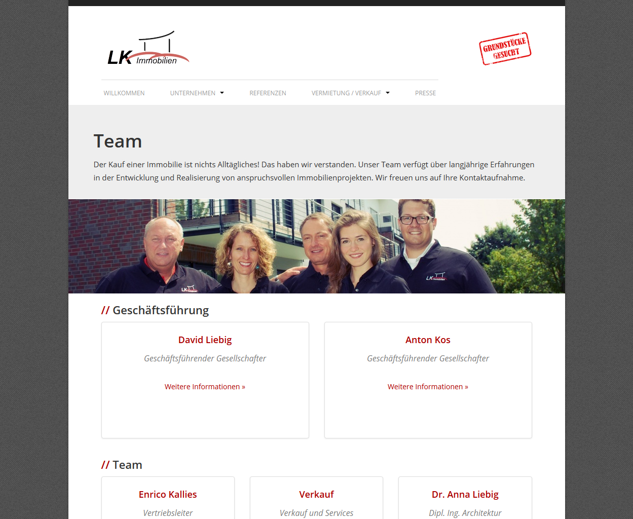 Vorstellung der LK Immobilien Teams