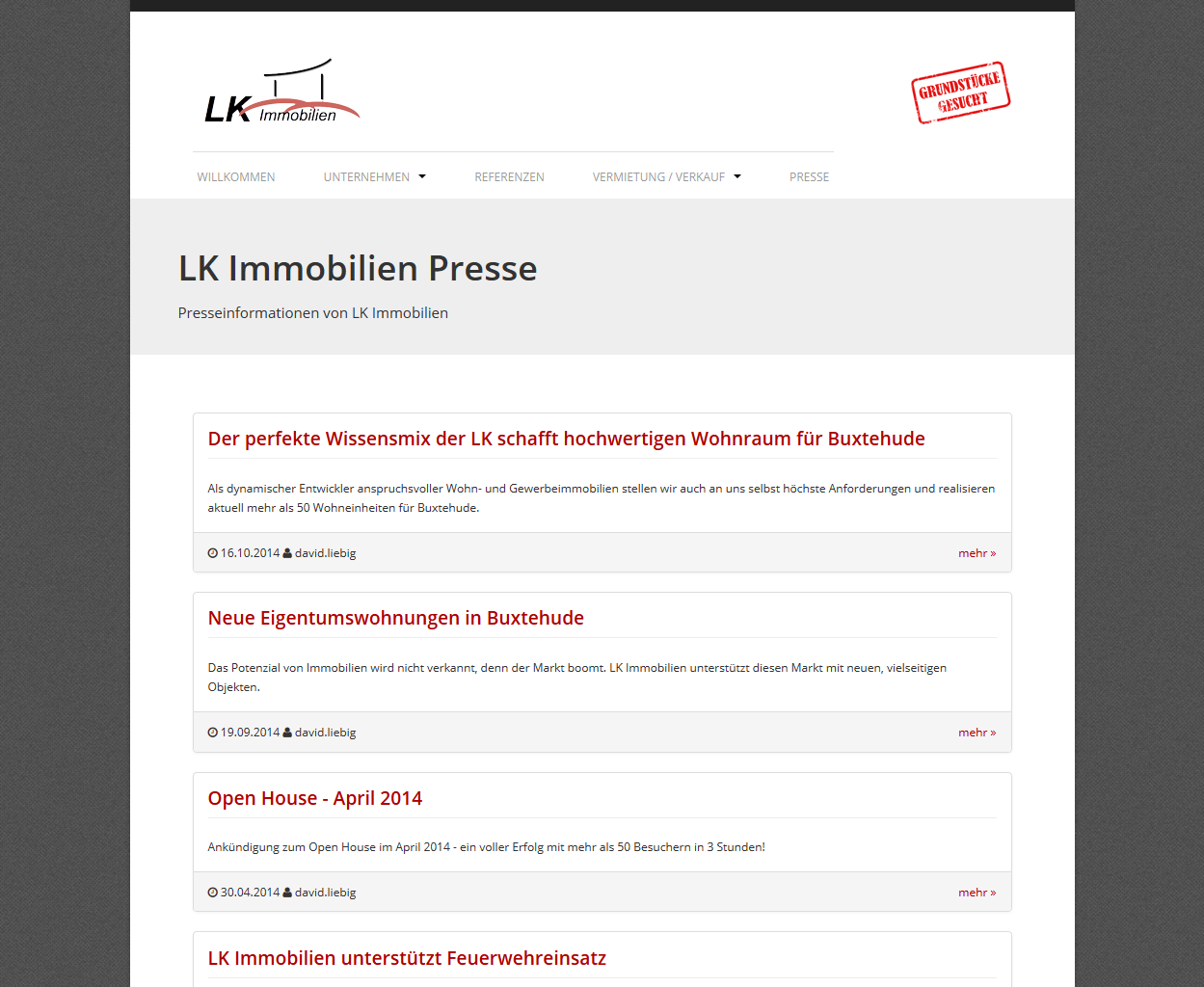 Aktuelle Pressemitteilungen des Unternehmens