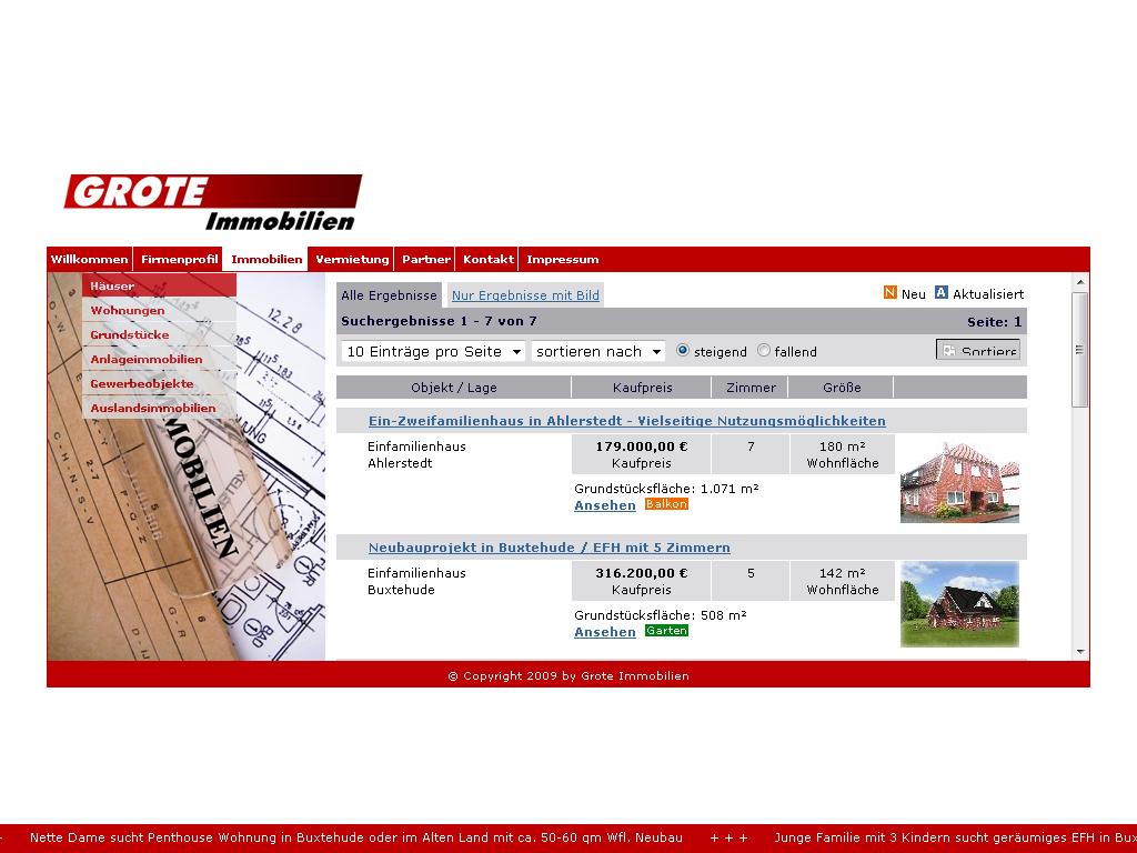 Einbindung des Immonet Portals